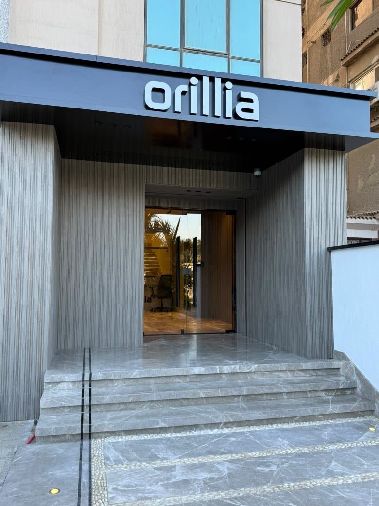 Orillia entrance with the illuminated orillia sign in El Maadi